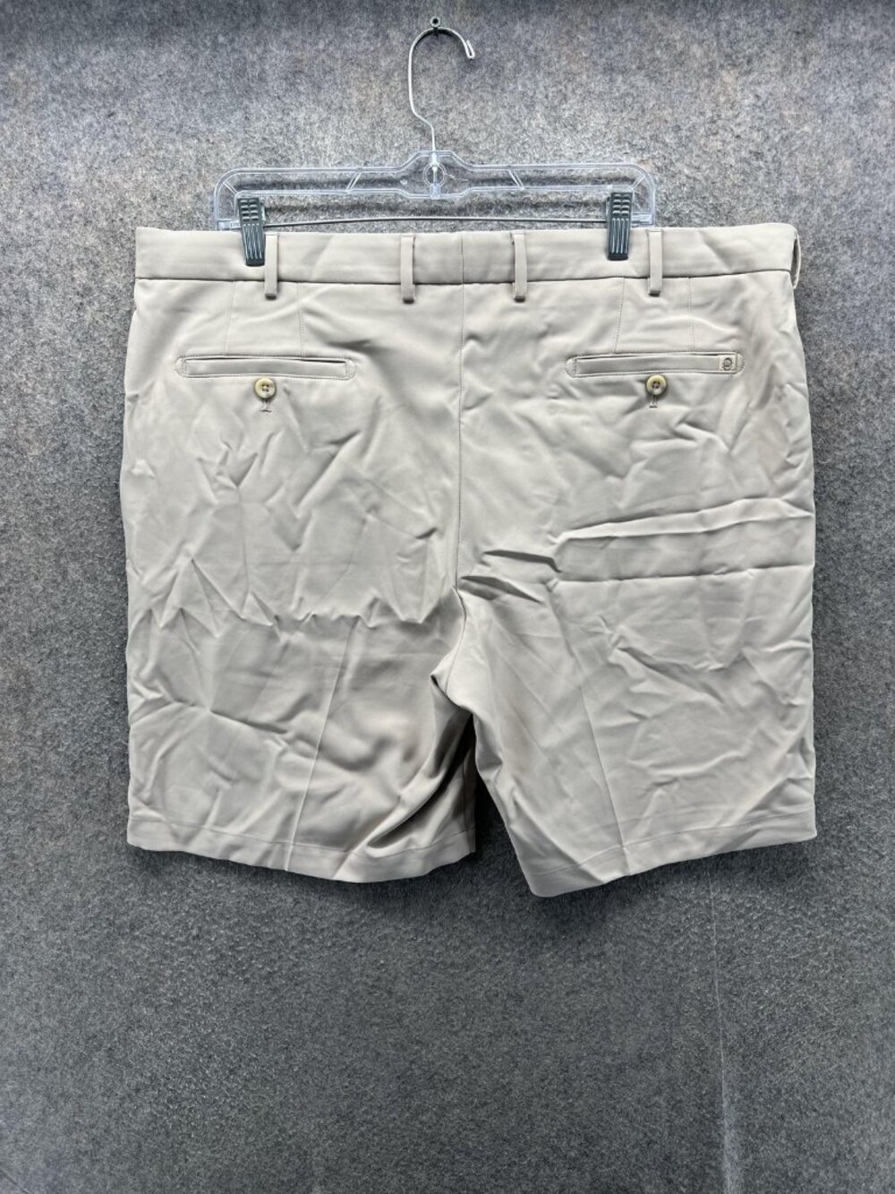 Peter Millar Shorts Mens 40 Beige Chino Flat Front Casual Polyester Golf Pockets - Picture 10 of 12